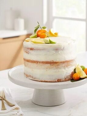 Studio McGee Cake Stand 12” Round Pedestal Stoneware cream